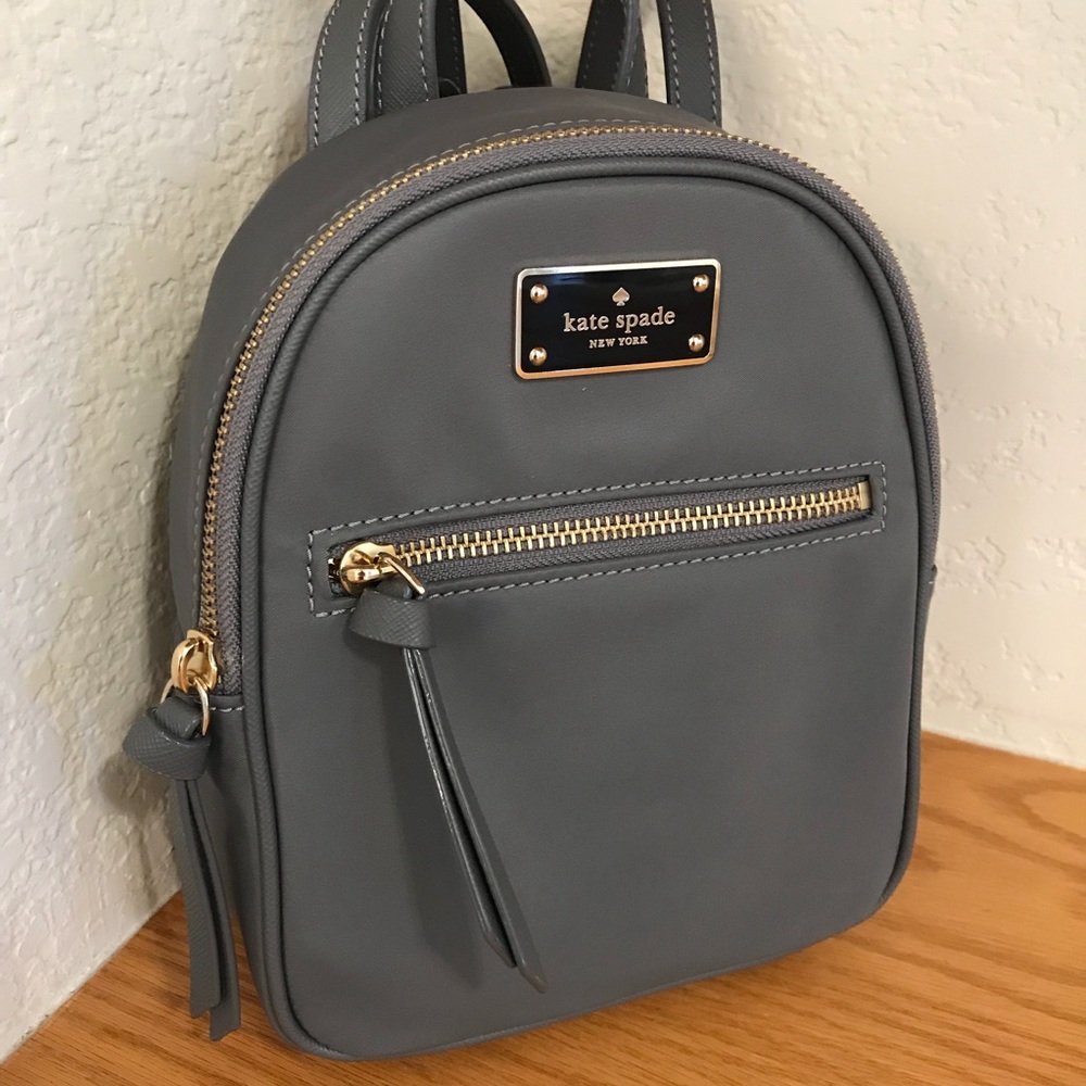 Kate spade mini Bradley Wilson backpack grey bag - Picture 2 of 8